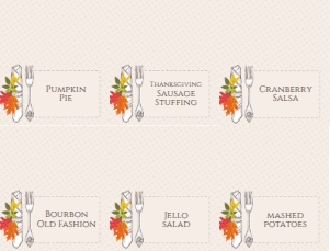 SEM-Thanksgiving Food Label-Eat Drink & Be Thankful-6UP: SEM-Thanksgiving Food Label-Eat Drink & Be Thankful-6UP