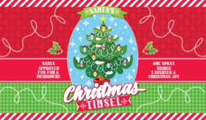 SEM-Silly String Label–Christmas Tinsel-1.8oz: SEM-Silly String Label–Christmas Tinsel-3oz