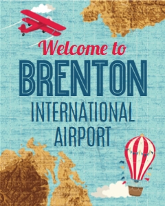 SEM-Airplane Party Welcome 8x10 Sign: SEM-Airplane Party Welcome 8x10 Sign