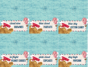 SEM-Airplane Party-food label–6 UP design preview