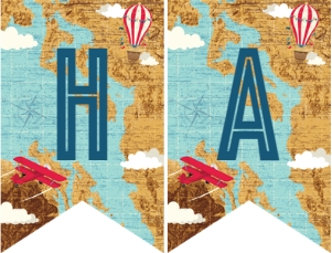 SEM-Airplane Party Banner-LETTERS: SEM-Airplane Party Banner-LETTERS