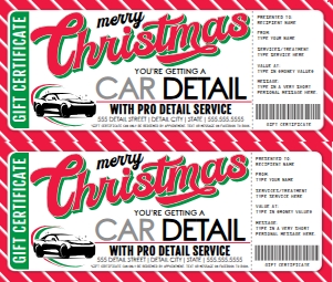 SEM-Car Detailing Voucher CHRISTMAS-Stripe-sparkle design preview