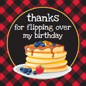 SEM-Pancakes & Pajamas Circle Tag–3inch-buffalo plaid design preview