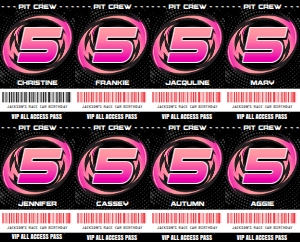 SEM-Race Car-Lightening Badges-Pit Crew-PINK: SEM-Race Car-Lightening Badges-Pit Crew-PINK