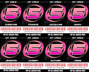 SEM-Race Car-Lightening Badges-Pit Crew-PINK design preview