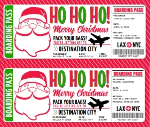 SEM-Christmas Voucher-SANTA-Boarding Pass-HO HO HO design preview
