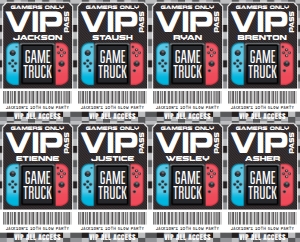 SEM-Game Truck Red/Blue Switch Badge–Minecraft BLK/WHT design preview