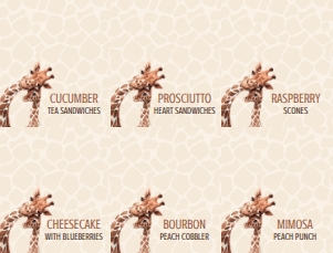 SEM-Giraffe Shower-food labels–6UP design preview