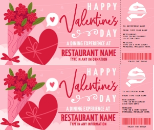 SEM-Valentine-Dinner Voucher-candy/flowers design preview