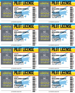 SEM-Airplane Pilot License ID Badge-SM design preview
