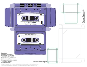 SEM-Cassette Tape Box-COLOR SET-8pgs design preview