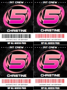 SEM-Race Car-Lightening Badges-Pit Crew-PINK-3x4: SEM-Race Car-Lightening Badges-Pit Crew-PINK