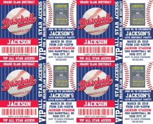 SEM-Baseball Badge INVITE -Blue/white stripe design preview