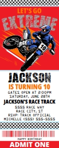 SEM-Dirt Bike Ticket Invite-Blue/Orange design preview