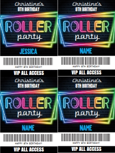SEM-Roller Party-Glow Badges-Blue-3x4: SEM-Roller Party-Glow Badges-Blue-SM