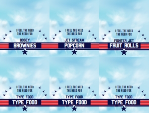 SEM-Top Gun-Fighter Pilot-Food Labels design preview