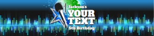 SEM-Rock/PopStar Water Bottle-Your Text-BLUE design preview