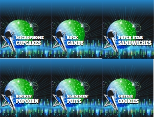 SEM-Rock/Pop Star Food Labels-Blue design preview