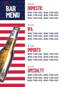 SEM-4th-Red White Brew-Menu-Beer-V design preview
