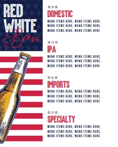 SEM-4th of July-Red White Brew-Beer Menu-V2 design preview