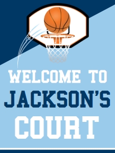 SEM-Basketball-Welcome Sign-Navy/Lt Blue-18x24: SEM-Basketball-Welcome Sign-Navy/Lt Blue-18x24
