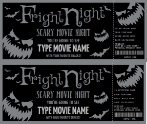 SEM-Halloween Movie Night Voucher-pumpkin design preview