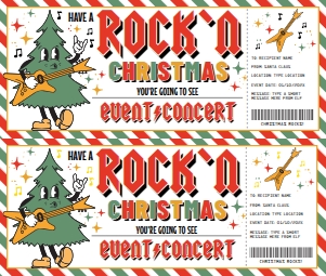 SEM-Christmas Voucher-Retro Tree-Rock'n-Concert: SEM-Christmas Voucher-Retro Tree-Rock'n-Concert