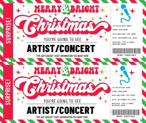 SEM-Christmas Voucher-Concert-Merry/Bright design preview