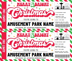 SEM-Christmas Voucher-Amusement Park-Merry/Bright design preview