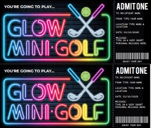 SEM-Glow Mini Golf-Voucher design preview
