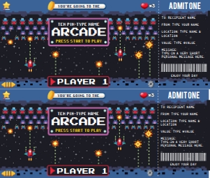 SEM-Arcade-Video Game Arcade Voucher design preview