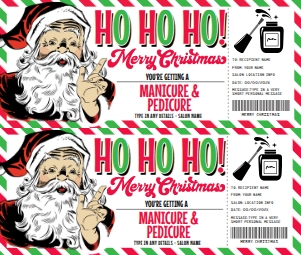 SEM-Santa Voucher-Bright-HoHoHo-Mani Pedi: SEM-Santa Voucher-Bright-HoHoHo-Mani Pedi