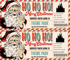 SEM-Santa Voucher-Vint-HoHoHo-Theme Park design preview
