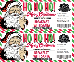 SEM-Santa Voucher-Bright-HoHoHo-Breakfast: SEM-Santa Voucher-Bright-HoHoHo-Breakfast