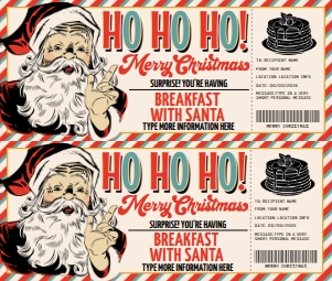 SEM-Santa Voucher-Vint-HoHoHo-Breakfast: SEM-Santa Voucher-Vint-HoHoHo-Breakfast
