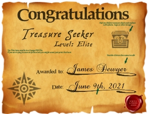 Treasure Hunt Cert: THC1749: Mall Treasure Hunt