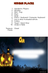 THC1713f: Hiding Places and Extra Template: THC1713: Halloween Ghost Story
