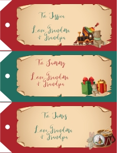 THC1776: Medium Tags x 3: THC1776: xmas riddles