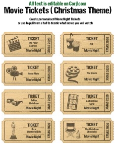 TIC1773d: Movie Tickets: THC1773: Xmas Movie Night
