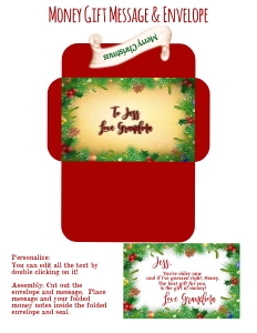 Box1777b: Money Message & Envelope: thc1777: Tricky Christmas Riddles