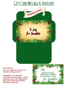 Box1777a: gift card envelope: thc1777: Tricky Christmas Riddles