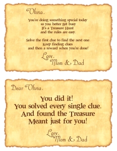 Message: General: THC1747 OUTDOOR puzzle clues