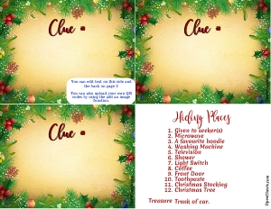 THC1777z: Blank Templates & Hiding Places: thc1777: Tricky Christmas Riddles