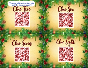 THC1777x: QR Clues 5-8: thc1777: Tricky Christmas Riddles