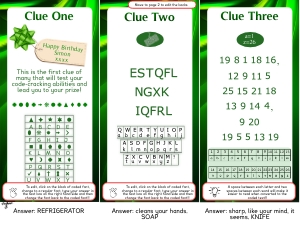 THC1715a: Clues 1-3: THC1715 Green