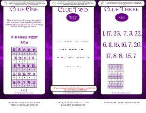 THC1785a: Clues 1-3: THC1785: Purple SPICY Code-Breakers