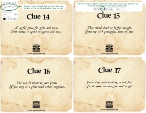 THC1749e: Clues 14-17: THC1749: Mall Treasure Hunt