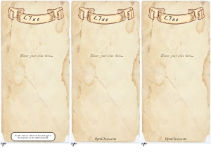THC1747g: Extra Clue template: THC1747 OUTDOOR puzzle clues