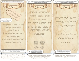 THC1747a : Clues 1-3: THC1747 OUTDOOR puzzle clues