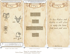 THC1747f: Extra Clues: THC1747 OUTDOOR puzzle clues